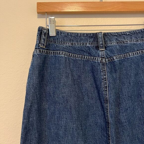 Vintage Denim 90s Streetwear Modest Classic Chic Button Down Maxi Skirt - Picture 6 of 7